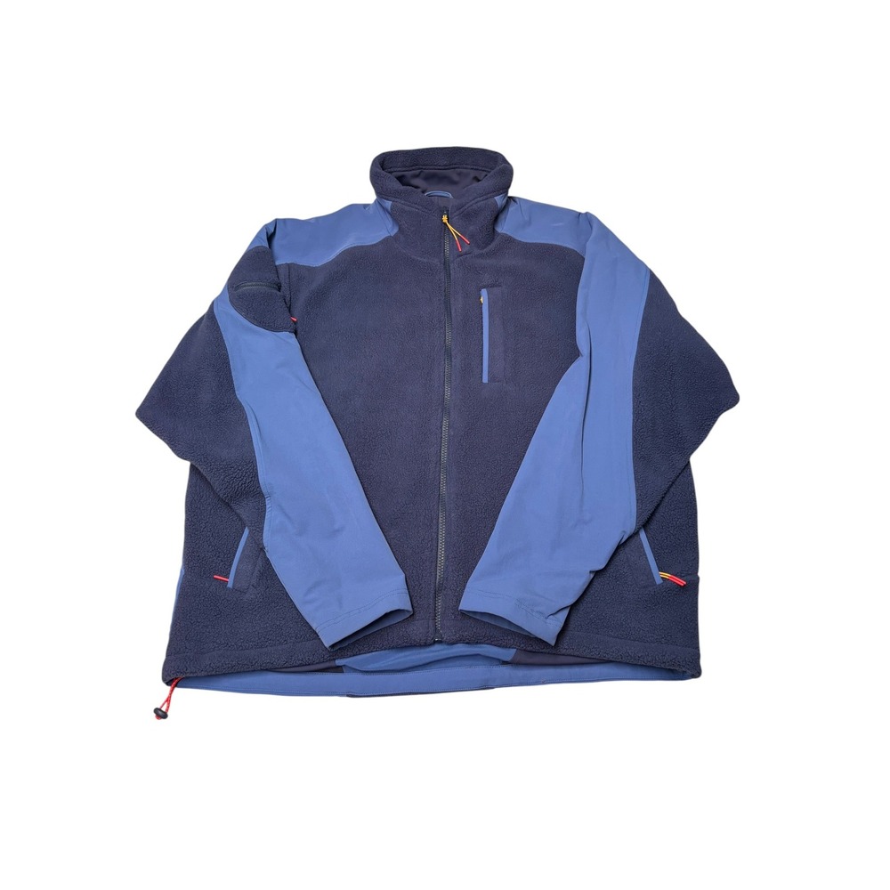 Outdoor Voices MegaFleece Full Zip Jacket Navy Blue Colorblock Mens Large 299874
